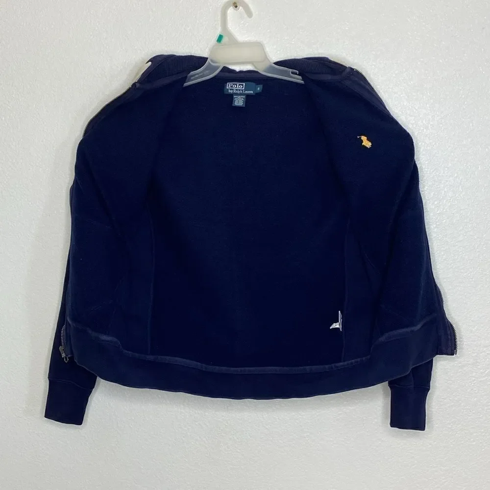 POLO Ralph Lauren Vintage Full Zip Navy Hoodie Size S